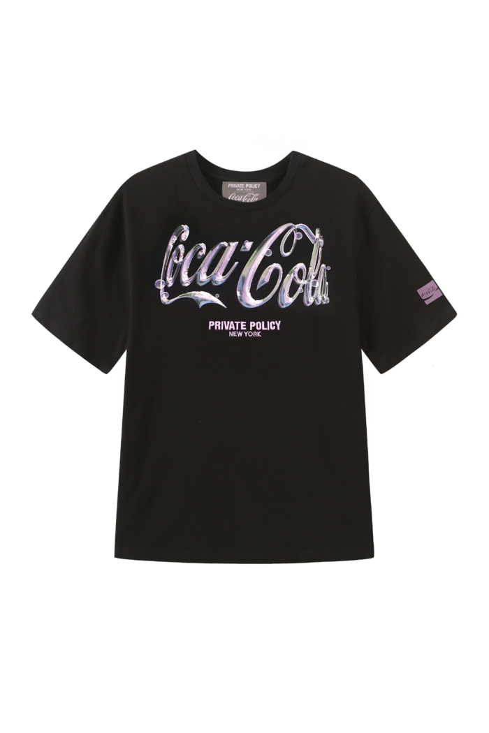 PRIVATE POLICY COCA COLA CHROME LOGO T-SHIRT