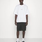 GCDS COLLEGE EMBROIDERED OVERSIZED WHITE T-SHIRT