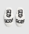 GCDS FUR LOGO SLIPPERS,FUR LOGO SLIPPERS