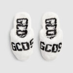 GCDS FUR LOGO SLIPPERS