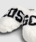 GCDS FUR LOGO SLIPPERS,FUR LOGO SLIPPERS