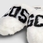 GCDS FUR LOGO SLIPPERS