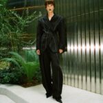 ANOUKI BLACK LINEN HIGH WAISTED PANTS