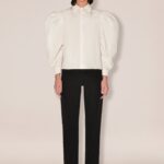 Anouki Slim Fitted White Shirt With Crystal Details On The Collar