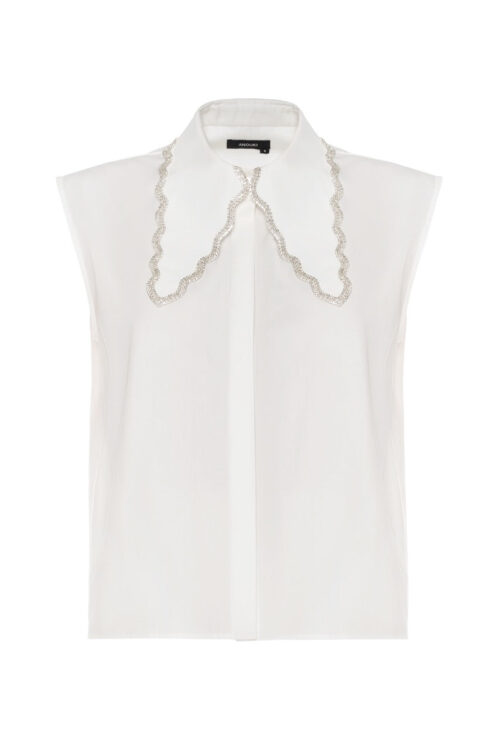 ANOUKI WHITE COTTON CHELSEA BLOUSE