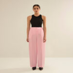 ANOUKI PINK COTTON TAILORED PANTS