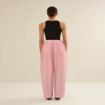 ANOUKI PINK COTTON TAILORED PANTS