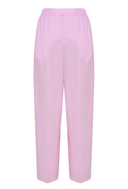 ANOUKI PINK COTTON TAILORED PANTS