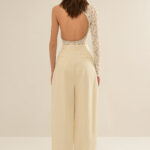 Anouki OFF WHITE COTTON TAILORED PANTS