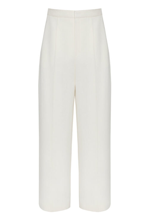 Anouki OFF WHITE COTTON TAILORED PANTS