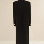 ANOUKI BLACK PRESSED WOOL MAN STYLE COAT