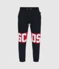 GCDS BAND LOGO REGULAR BLACK SWEATPANTS