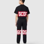 GCDS BAND LOGO REGULAR BLACK SWEATPANTS