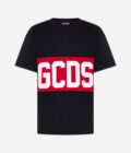 GCDS BAND LOGO REGULAR BLACK TEE