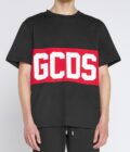 GCDS BAND LOGO REGULAR BLACK TEE