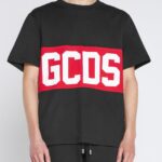 GCDS BAND LOGO REGULAR BLACK TEE