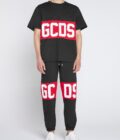 GCDS BAND LOGO REGULAR BLACK TEE