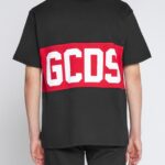 GCDS BAND LOGO REGULAR BLACK TEE