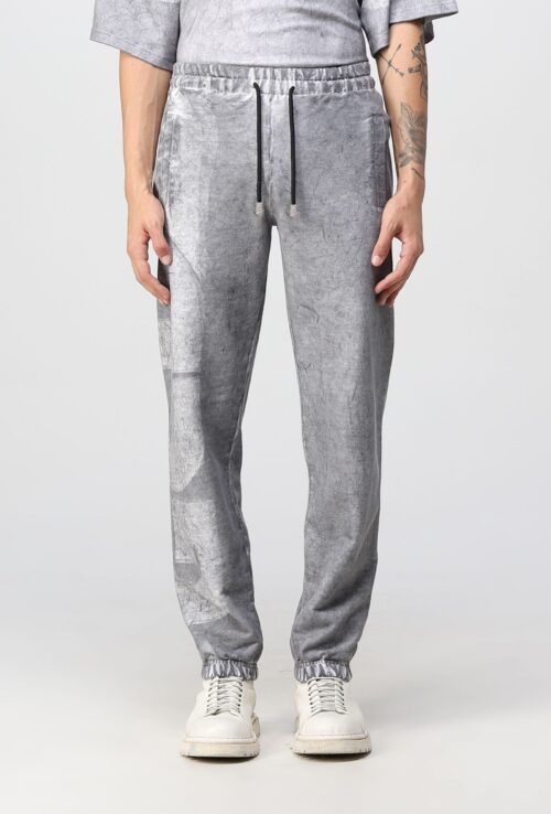 GCDS OVERDYED ROUND LOGO OVERSIZED SWEATPANTS