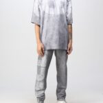 GCDS OVERDYED ROUND LOGO OVERSIZED SWEATPANTS