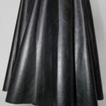Anouki Vegan Leather Flare Skirt