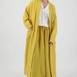 NATURE HEDONIST SAFFRON LINEN COAT
