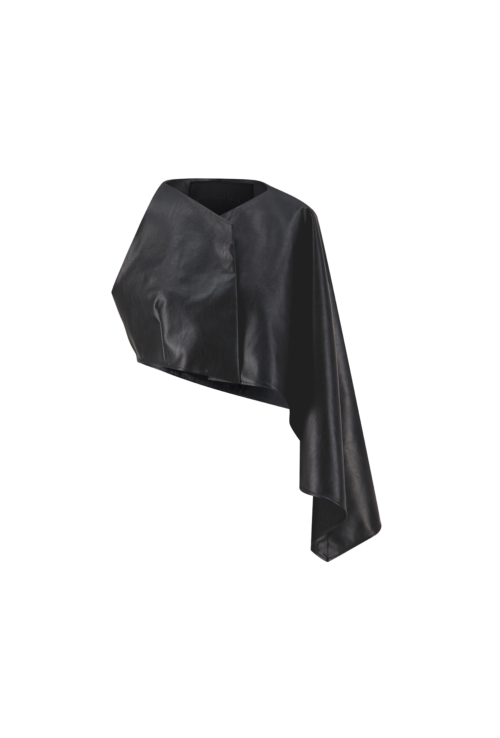 SIRAPOP BLACK ONE SIDED WING TOP