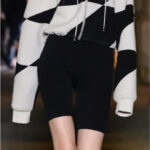 PRIVATE POLICY BLACK AND WHITE PXL CHECKER PIECING CROP JACKET