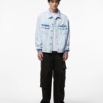 GCDS BLEACHED DENIM JACKET