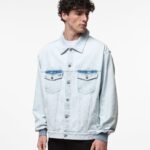 GCDS BLEACHED DENIM JACKET