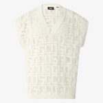 GCDS MONOGRAM MACRAMÈ GILET