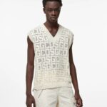 GCDS MONOGRAM MACRAMÈ GILET
