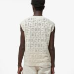 GCDS MONOGRAM MACRAMÈ GILET