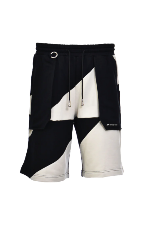 PRIVATE POLICY BLACK AND WHITE SHORTS