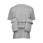 GREY MESH POCKETS HARNESS T-SHIRT