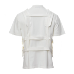PRIVATE POLICY MESH POCKETS WHITE HARNESS T-SHIRT