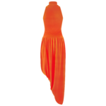 SIRAPOP ORANGE VELVET MIDI BUBBLE DRESS