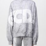 GCDS OVERDYED ROUND LOGO OVERSIZED SWEATSHIRT
