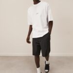 GCDS COLLEGE EMBROIDERED OVERSIZED WHITE T-SHIRT