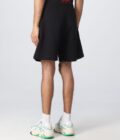 MSGM MAN'S COTTON BLACK SHORTS