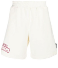 MSGM MAN'S COTTON CREAM SHORTS