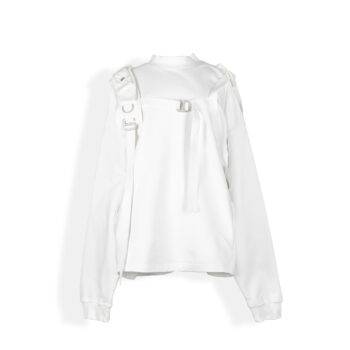 PRIVATE POLICY HARNESS SHOULDER STRAP SWEATSHIRT