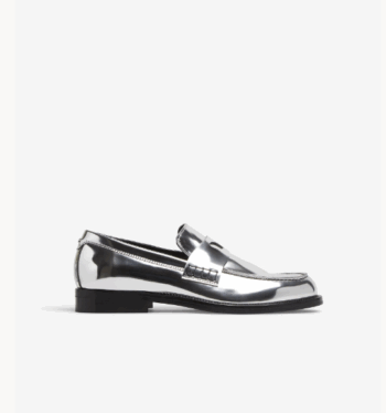 GCDS SILVER WIRDO MIRROR LOAFERS