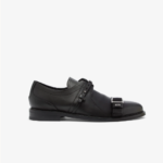 GCDS BLACK MULTI LACE BUCKLE DERBY SHOES
