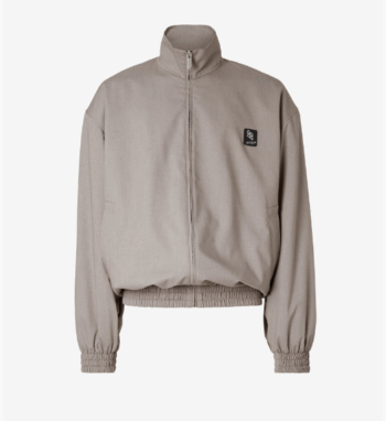 GCDS GREY OVERSIZED TAILORING CANVAS TRACK JACKET