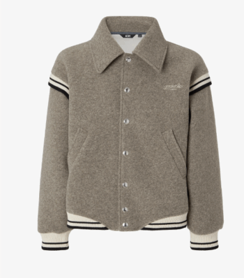 GCDS TAUPE COLLARED GCDS TEAM BOMBER