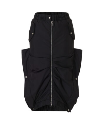 BESFXXK BLACK WAVY BOMBER SKIRTS