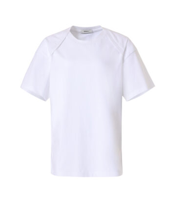 BESFXXK WHITE INFANT NECK JERSEY OVERSIZED T SHIRTS