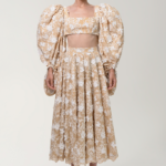 ANOUKI FLORAL FLARE SKIRT