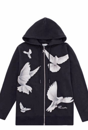 3.PARADIS ZOE FREEDOM DOVES ZIP HOODI